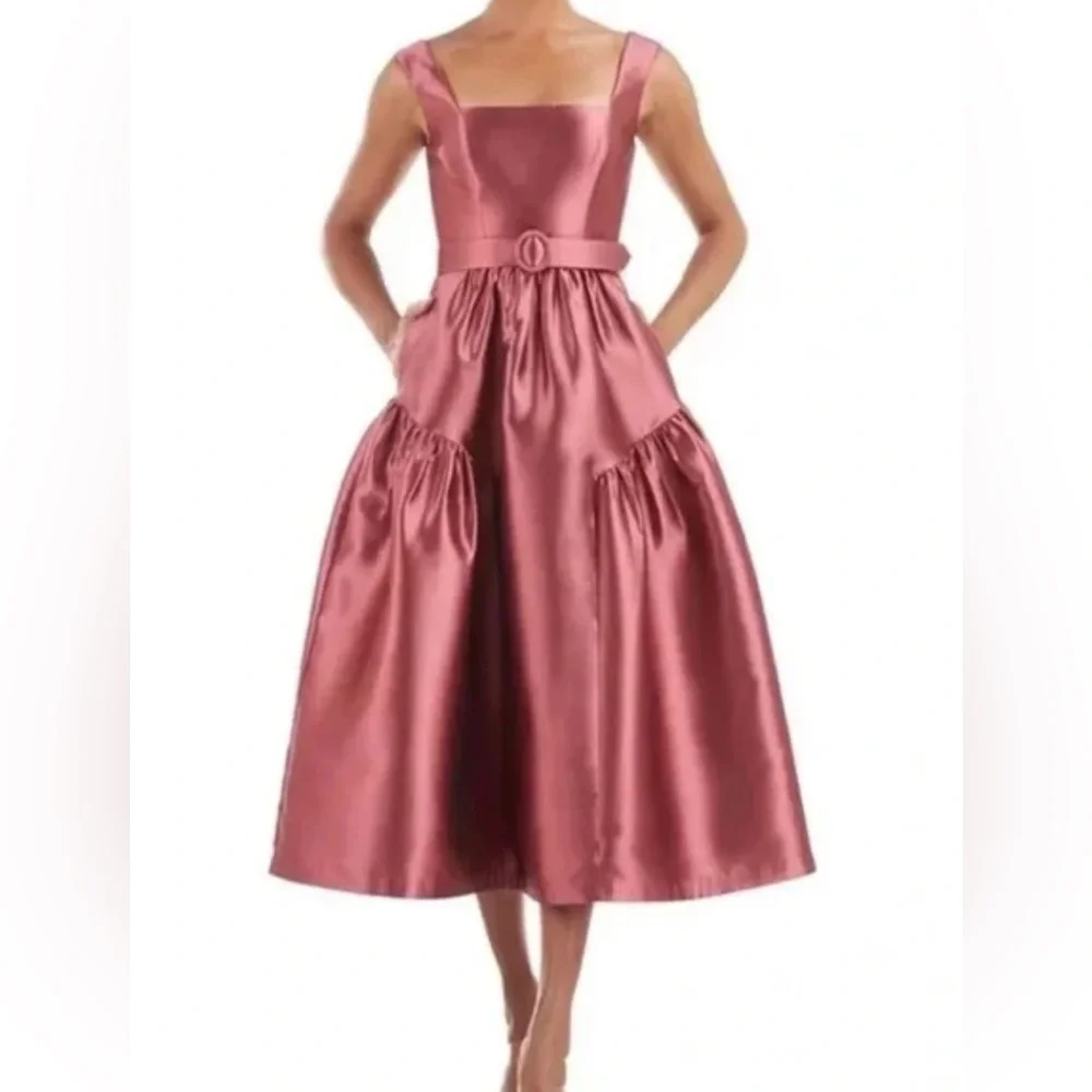 Kay Unger Lydia Satin Pink Dress 8